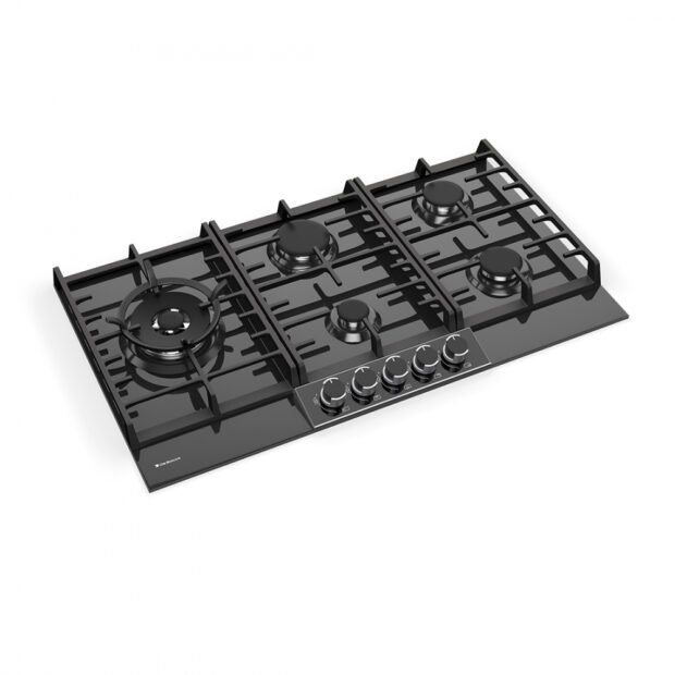 Cooktop a gás 5 bocas Montreal Vidro 90cm - Debacco
