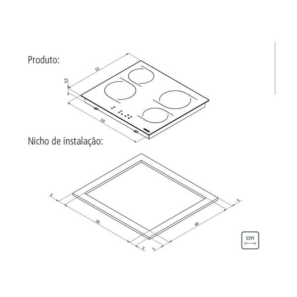 Cooktop Elétrico New Square Touch 4EV 60cm - Tramontina - Imagem 3