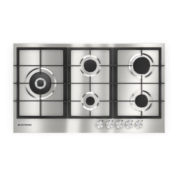 Cooktop Inox Luce 5 bocas 90cm - Elettromec