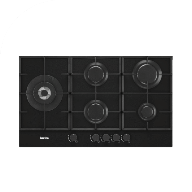 Cooktop a gás 5 bocas Black 90cm - Invita