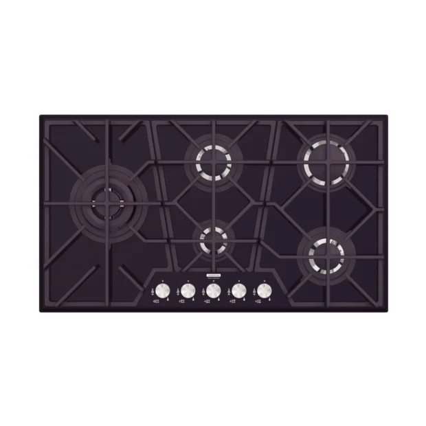 Cooktop a gás Design Collection 5 bocas 90cm Penta Glass - Tramontina