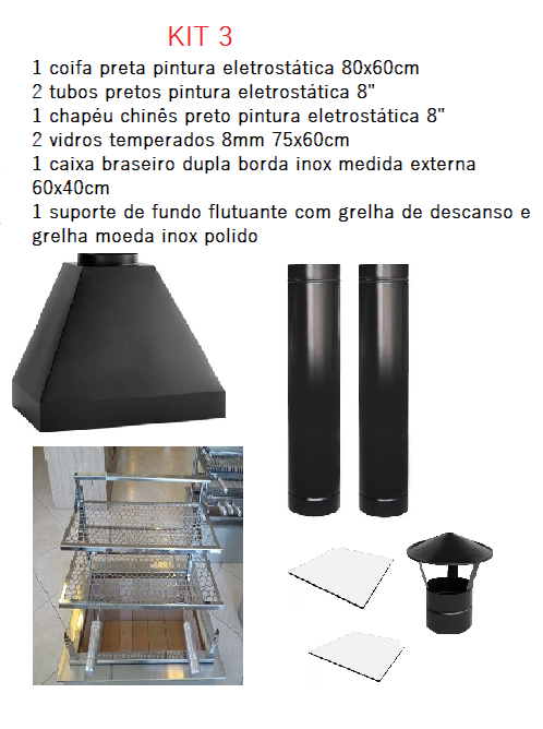 coifa e grill de churrasqueira