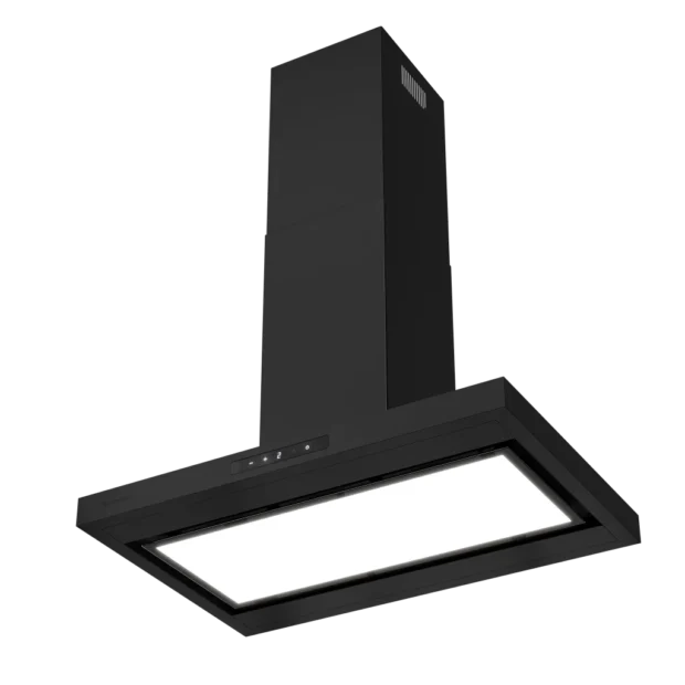Coifa de Ilha Black Matte Connect 90cm Adria - Elettromec