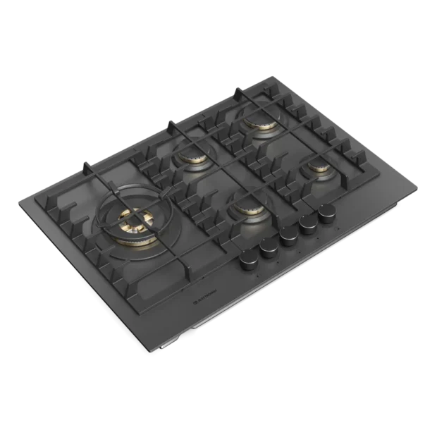 cooktop a gas viro black matte 75cm elettromec