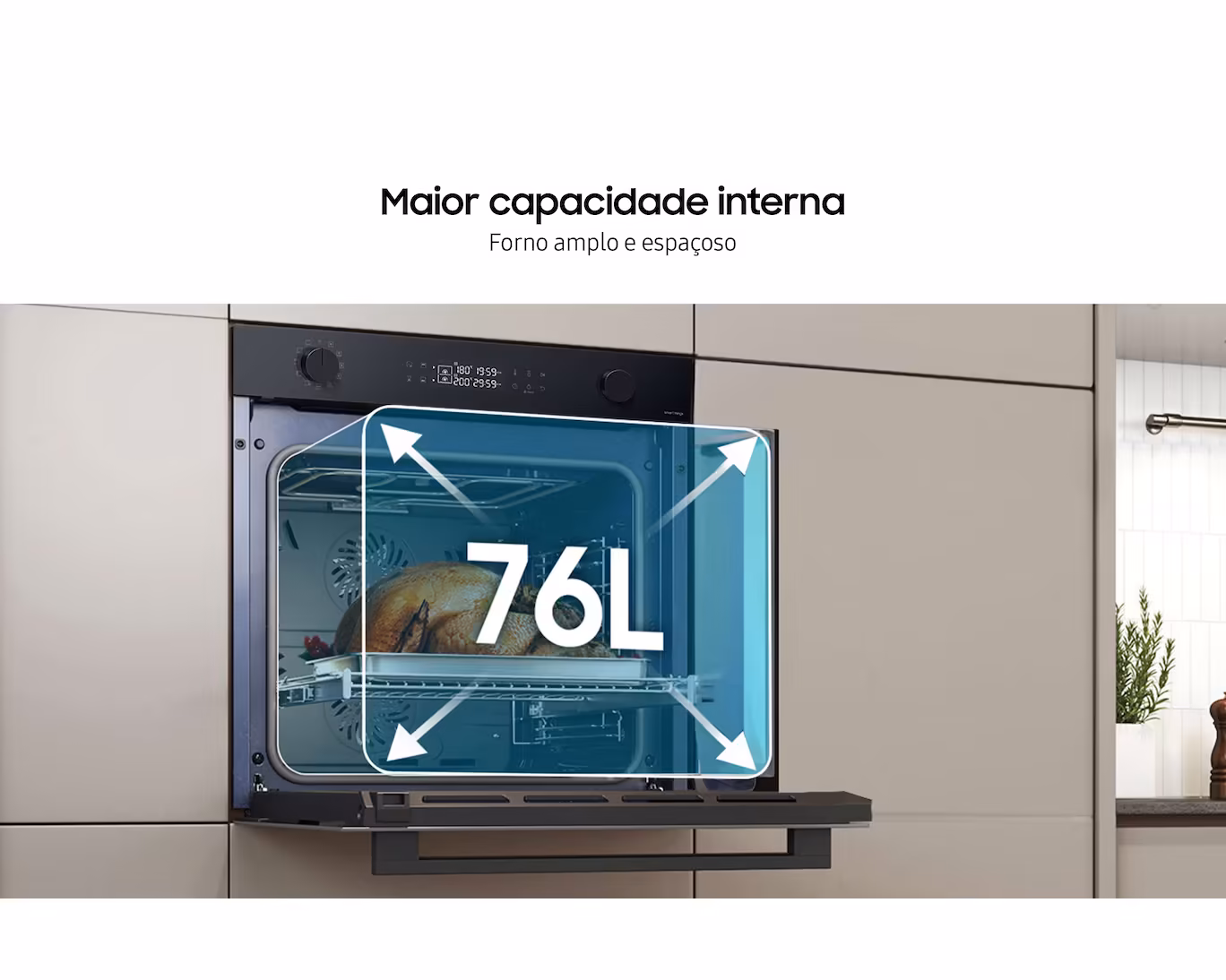 Forno Elétrico Porta Dupla Função Air Fry e Wi-Fi 76L - Samsung 5 Forno Elétrico Porta Dupla Função Air Fry e Wi-Fi 76L - Samsung - Imagem 5