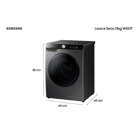 Lava e Seca WD13T Smart 13kg Inox - Samsung 4 Lava e Seca WD13T Smart 13kg Inox - Samsung - Imagem 4