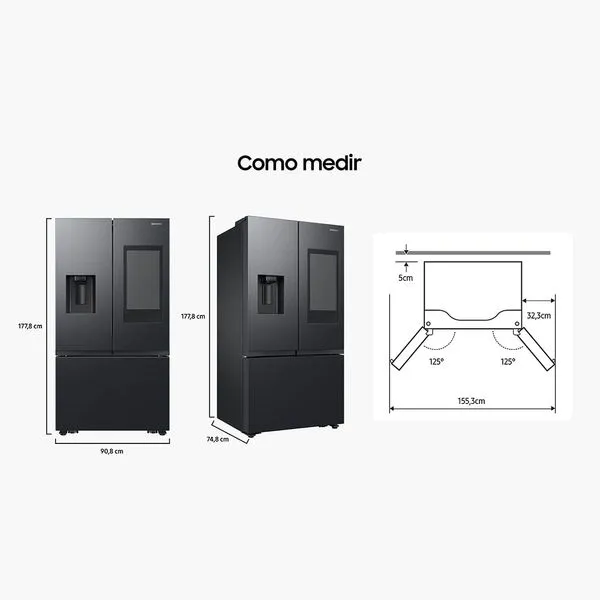 Refrigerador French Door RF27 Family Hub 614L Black Inox - Samsung 6 Refrigerador French Door RF27 Family Hub 614L Black Inox - Samsung - Imagem 6